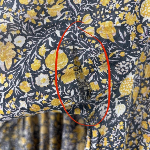 Isabel Marant Etoile Silk Blend Floral Long Sleeve Maxi Dress US 10 *FLAWED - Picture 6 of 16